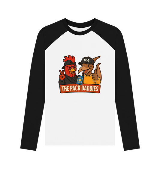 Black-White Printed Baseball T-shirt Front