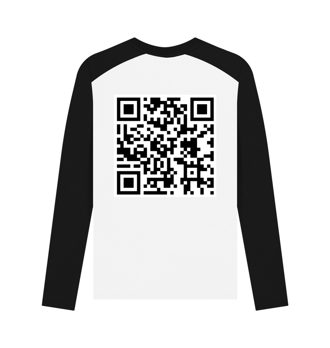 Black-White Printed Baseball T-shirt Back