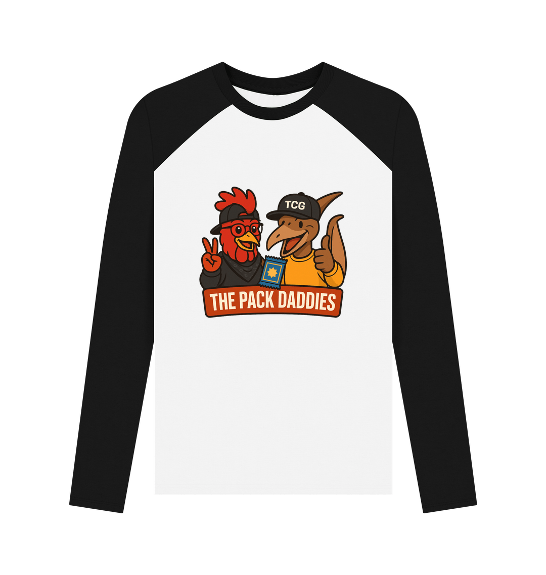 Black-White Printed Baseball T-shirt Front